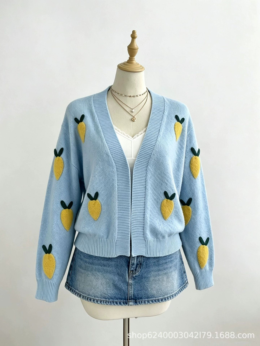 ZARA Oversized Knit Pullover Sweater Sweet Lazy 3D Lemon Fall Winter